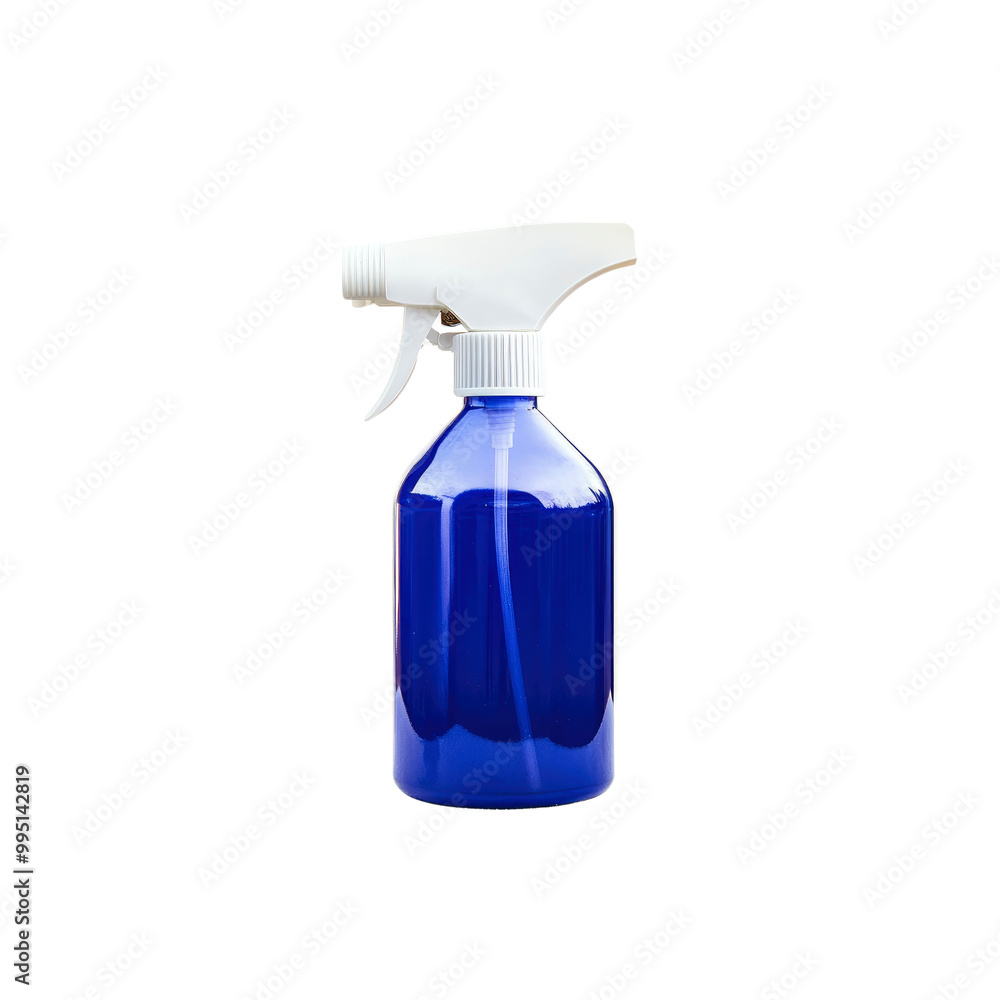 Blue Plastic Spray Bottle with White Nozzle Blue Plastic Spray Bottle with White Nozzle