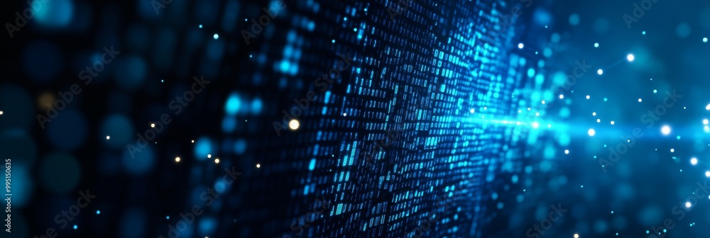 Abstract blue technology background with digital data flow, representing innovation, connectivity, and the future of technology. Abstract blue technology background with digital data flow, representing innovation, connectivity, and the future of technology.