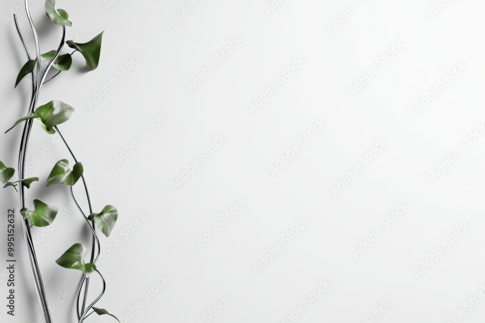 Fototapeta premium Green Plant on White Background