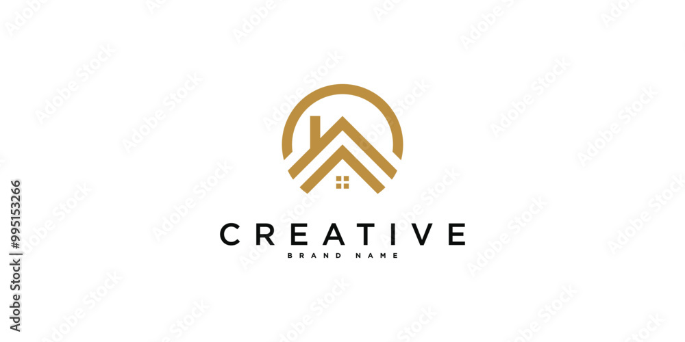 House logo design with creative modern outline concept. Premium Vector House logo design with creative modern outline concept. Premium Vector