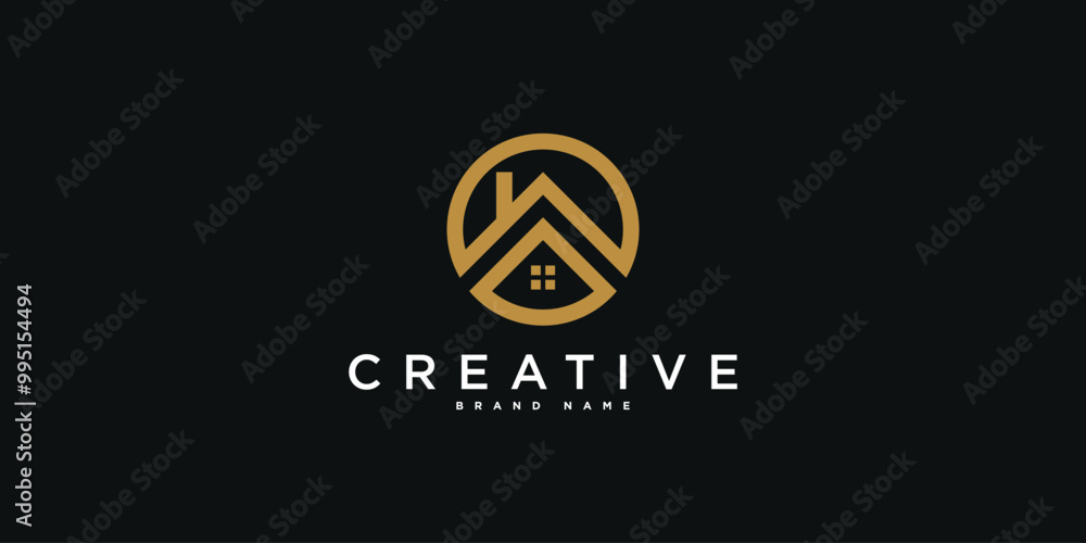 House logo design with creative modern outline concept. Premium Vector House logo design with creative modern outline concept. Premium Vector