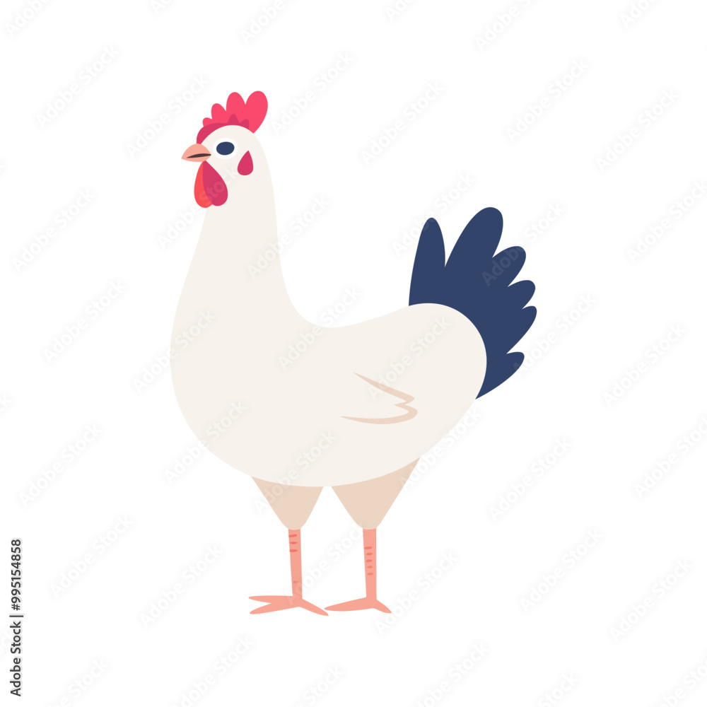 A cute cartoon-style illustration of a chicken with light brown feathers and a red comb. Perfect for farm-themed projects, children's books, or educational content about animals A cute cartoon-style illustration of a chicken with light brown feathers and a red comb. Perfect for farm-themed projects, children's books, or educational content about animals