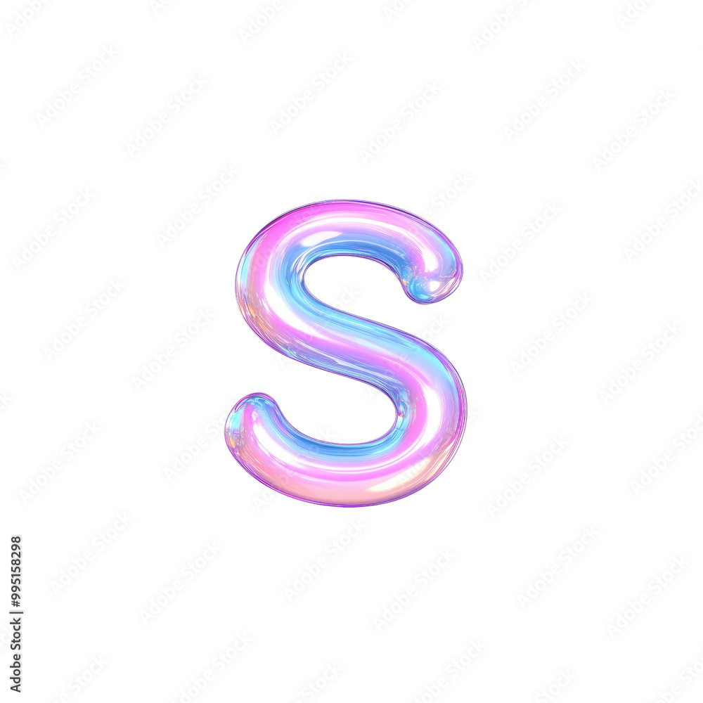 Holographic Letter S - 3D Rendered Alphabet Holographic Letter S - 3D Rendered Alphabet