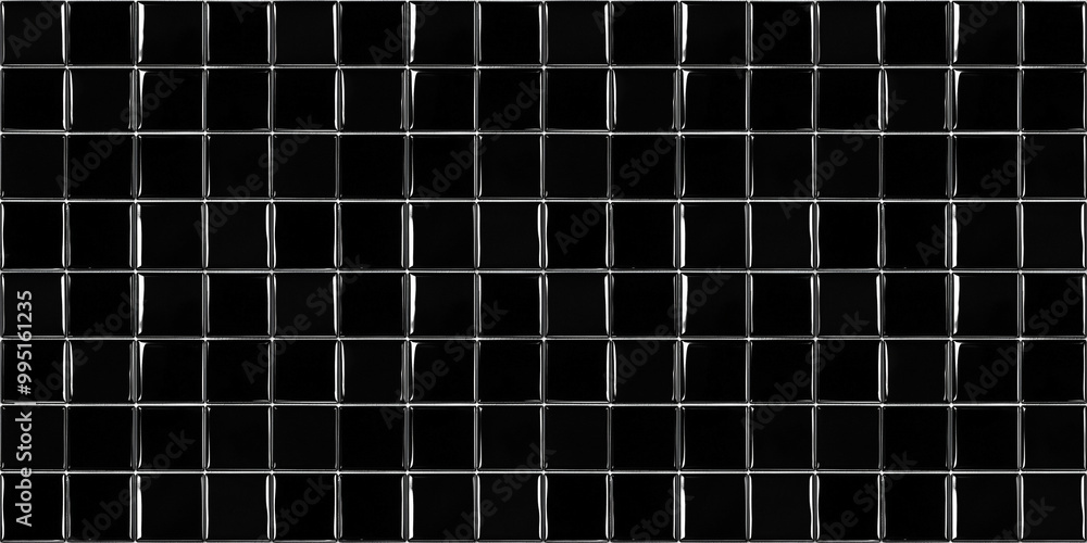 a seamless pattern of perfectly square, glossy black tiles with white grout a seamless pattern of perfectly square, glossy black tiles with white grout