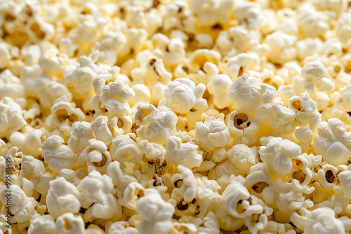 close up of popcorn