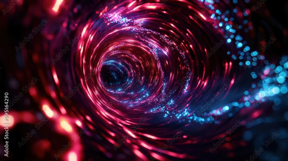 Colorful abstract light tunnel, digital swirl pattern. Colorful abstract light tunnel, digital swirl pattern.