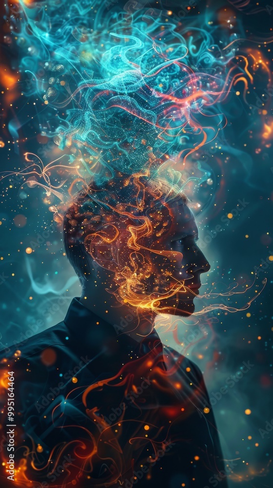 Naklejka premium Surreal data-driven marketing strategy.