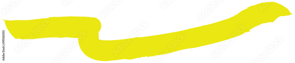 Hand drawn highlight marker lines. Marker yellow streaks. Brush line Hand drawn highlight marker lines. Marker yellow streaks. Brush line