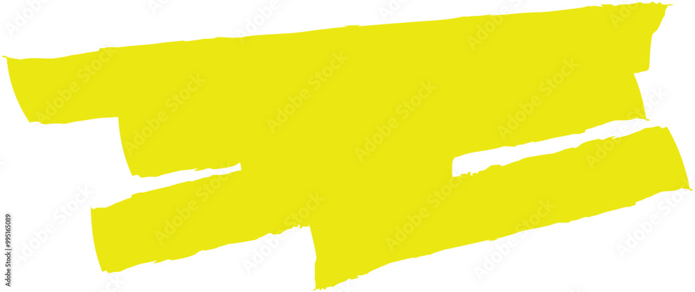 Hand drawn highlight marker lines. Marker yellow streaks. Brush line Hand drawn highlight marker lines. Marker yellow streaks. Brush line