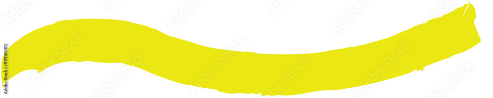 Obraz premium Hand drawn highlight marker lines. Marker yellow streaks. Brush line