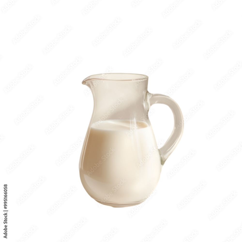 Jug of milk isolated on white and transparent background. PNG cutout. Jug of milk isolated on white and transparent background. PNG cutout.