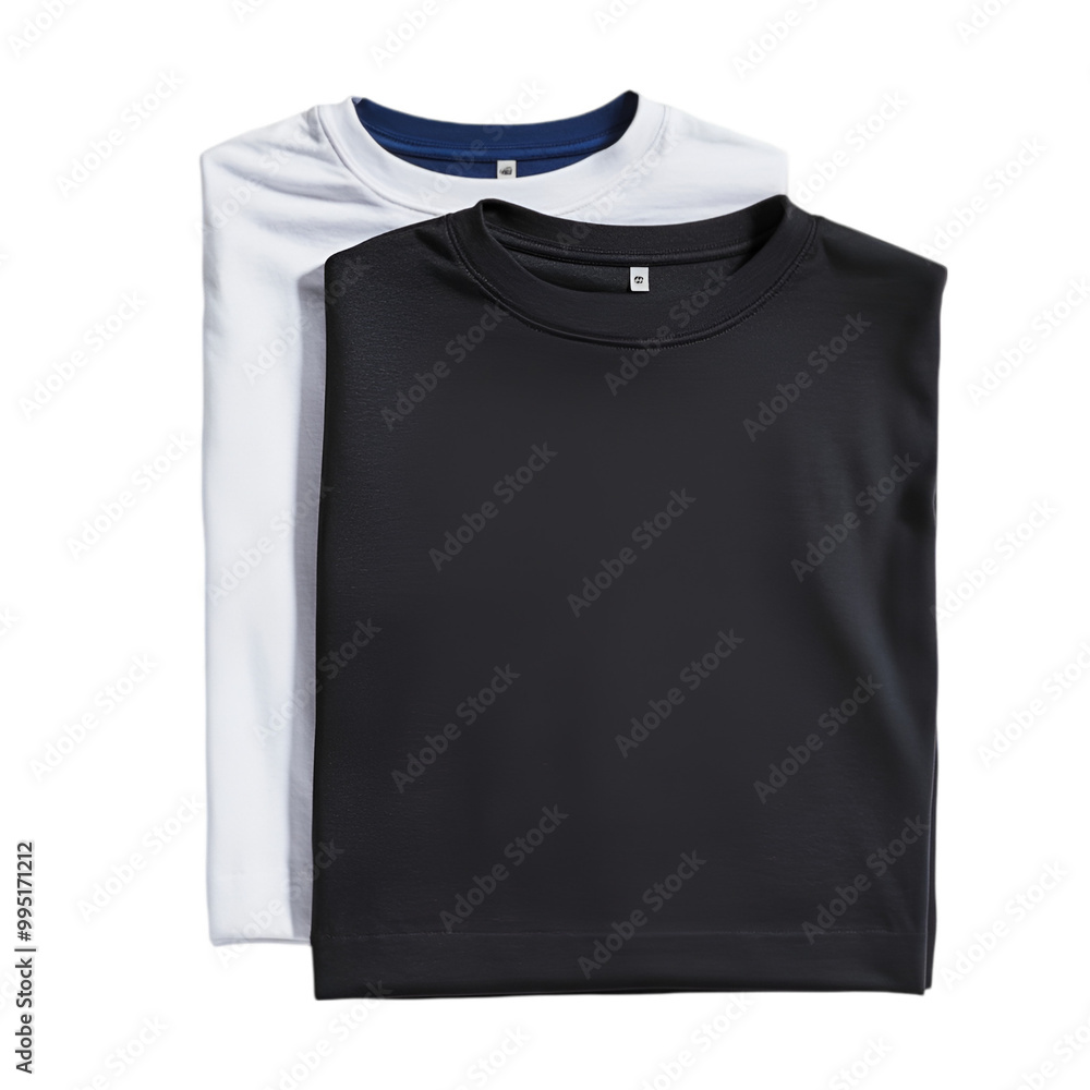 A Stack of t shirt isolated on white and transparent background. PNG cutout. A Stack of t shirt isolated on white and transparent background. PNG cutout.