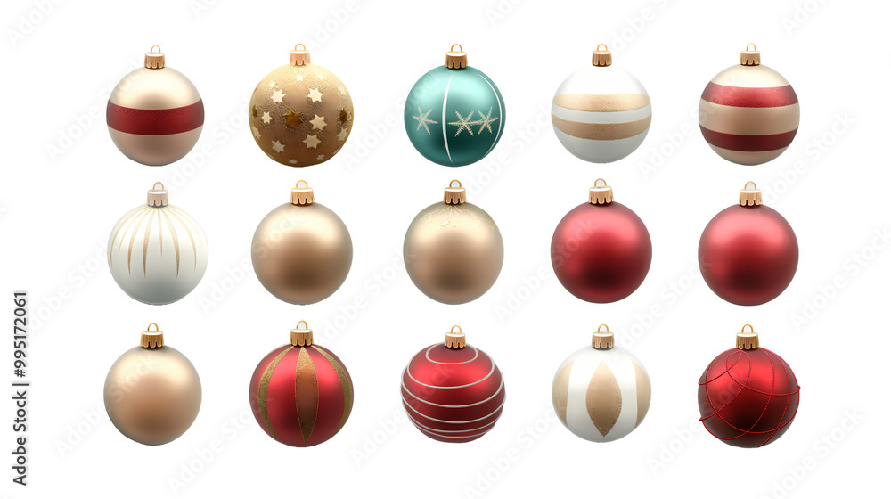 A collection of shiny golden Christmas ornaments and baubles hanging in a festive display, capturing the spirit of the holiday season A collection of shiny golden Christmas ornaments and baubles hanging in a festive display, capturing the spirit of the holiday season