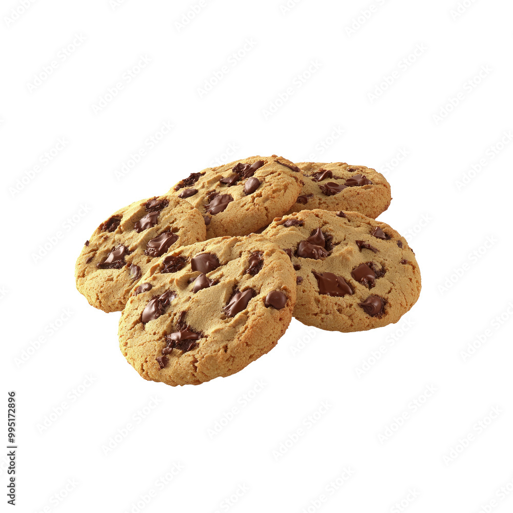 Close-up of Delicious Chocolate Chip Cookies Close-up of Delicious Chocolate Chip Cookies