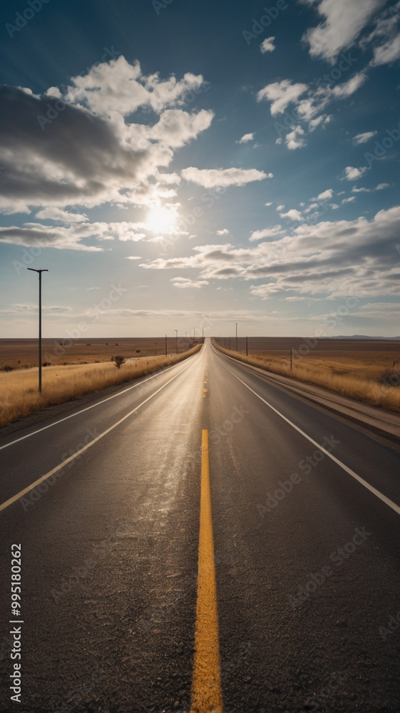 Fototapeta premium driving on the highway at sunset