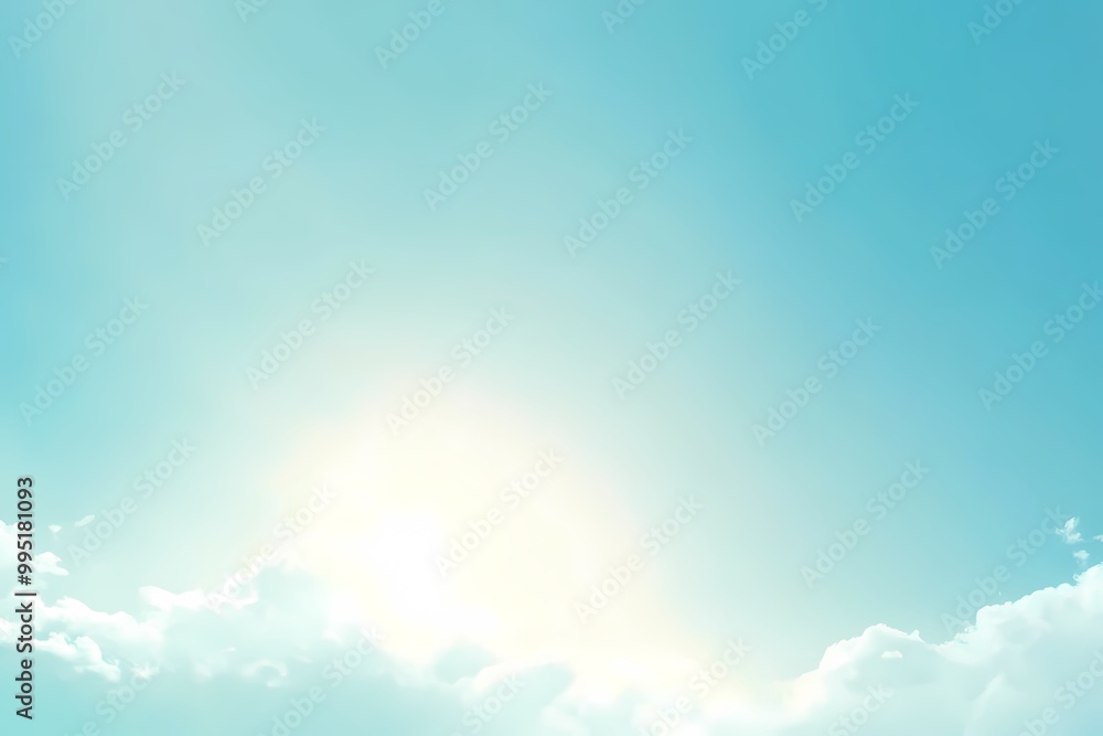 Bright Blue Sky with Soft White Clouds Bright Blue Sky with Soft White Clouds