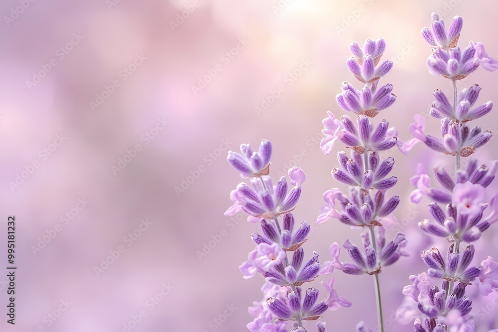 Calming Pastel Lavender Floral Background Calming Pastel Lavender Floral Background