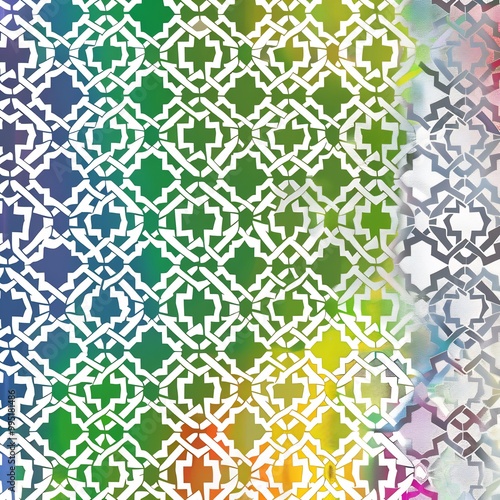 Wallpaper Mural Seamless geometric pattern Celtic knots and spiral tessellations rendered in a colorful abstract style for a dynamic background Torontodigital.ca