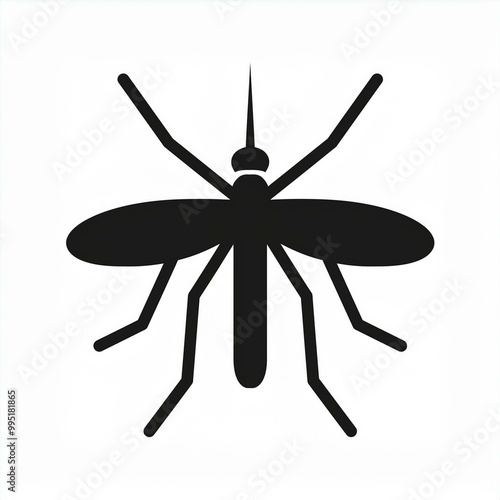 mosquito silhouette black icon isolated on white