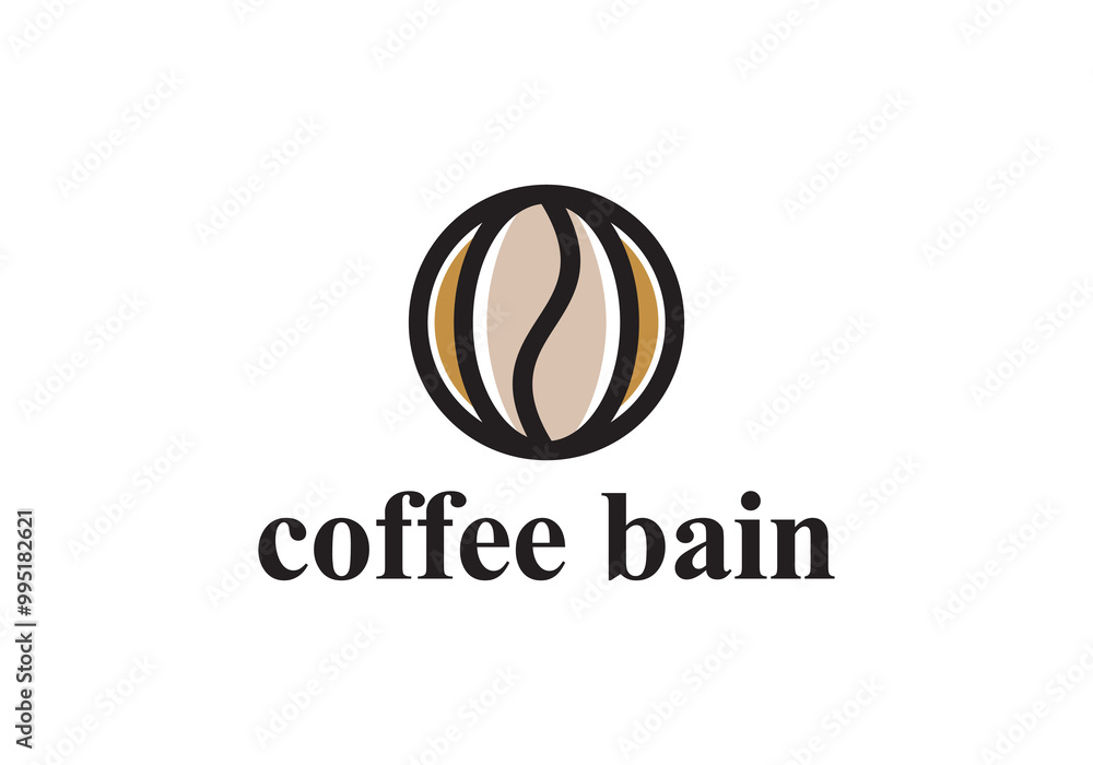 bean with coffee logo. nature drink, restaurant, cafe symbol vector design bean with coffee logo. nature drink, restaurant, cafe symbol vector design