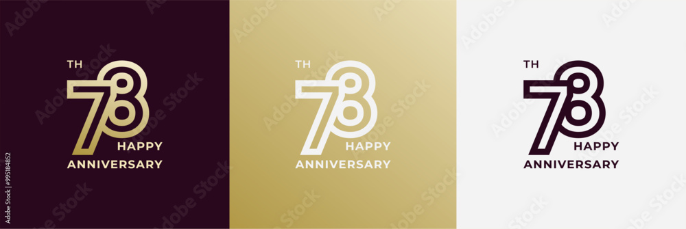 Logo 78th, 78 years anniversary, Creative design template for celebration, greeting and invitation. Editable file Logo 78th, 78 years anniversary, Creative design template for celebration, greeting and invitation. Editable file