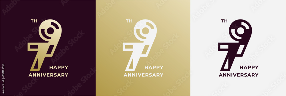 Logo 79th, 79 years anniversary, Creative design template for celebration, greeting, birthday and invitation. Editable file Logo 79th, 79 years anniversary, Creative design template for celebration, greeting, birthday and invitation. Editable file