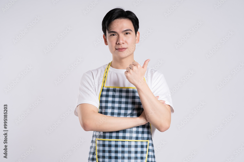 Image of Asian couple posing on white background. Image of Asian couple posing on white background.