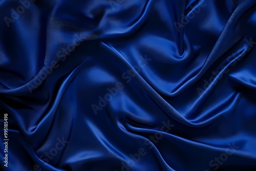 Luxurious Deep Cobalt Blue Fabric Background