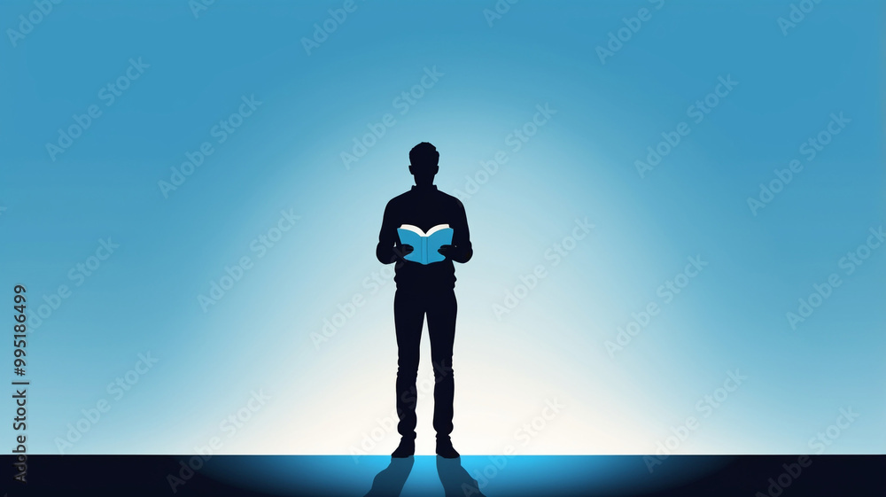 Fototapeta premium silhouette of a person in the sky