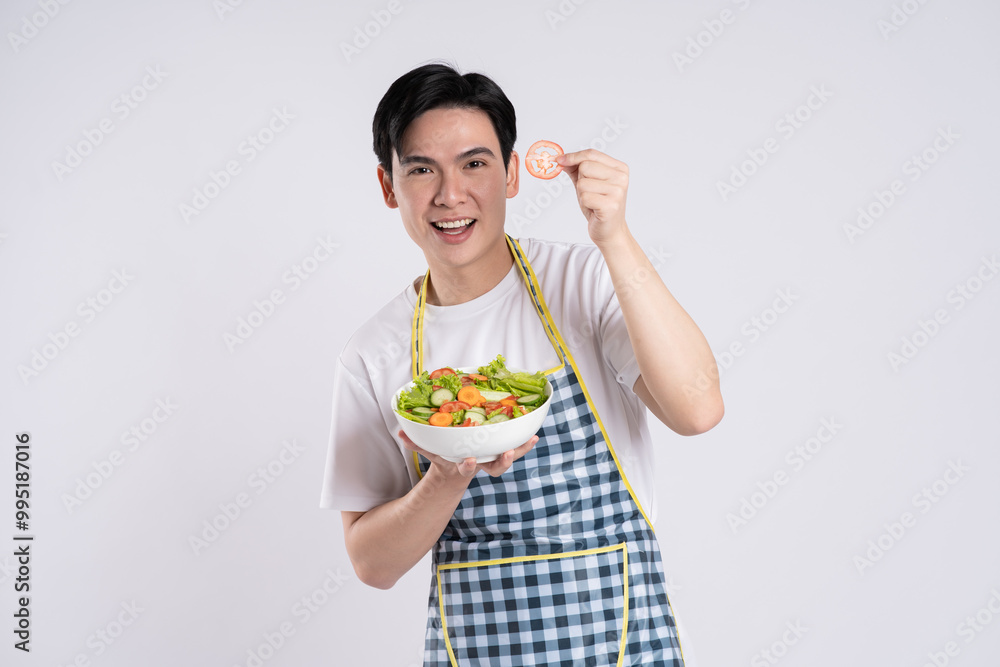 Image of Asian couple posing on white background. Image of Asian couple posing on white background.