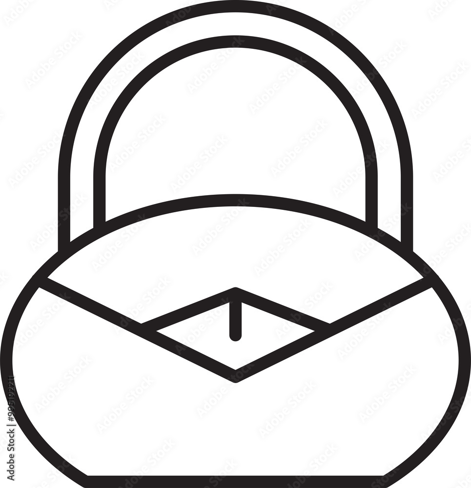 Fashion Bag Icon Line Art Fashion Bag Icon Line Art