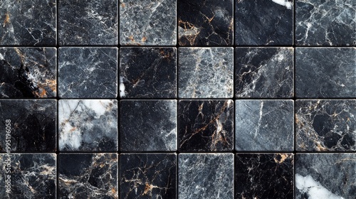 Polished Granite Tile Texture, close-up view showcases subtle variations in the surface, set against a minimalist background for a clean and elegant aesthetic.