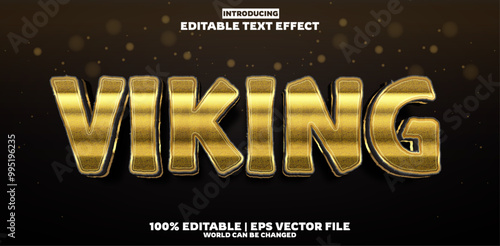 Viking editable text effect in new modern trend style