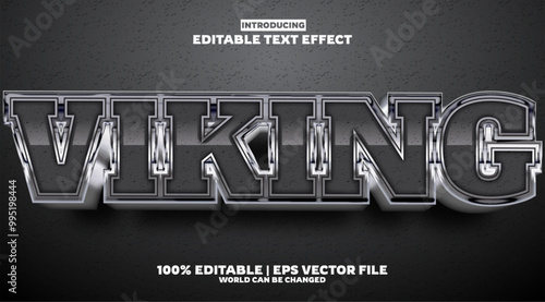viking editable text effect in new modern trend style