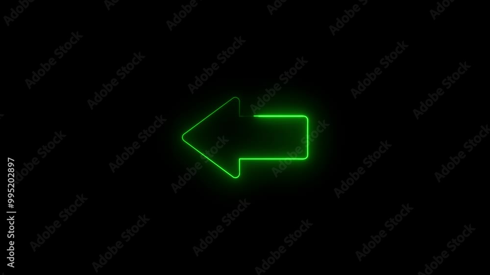 abstract glowing neon arrow icon black background.Neon arrow showing the direction. abstract glowing neon arrow icon black background.Neon arrow showing the direction.