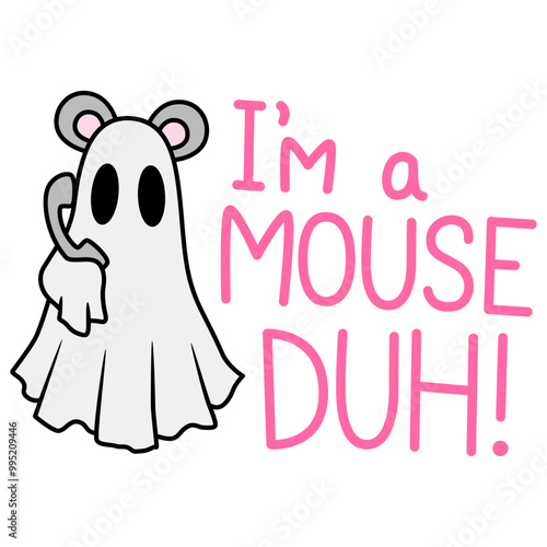 Cartoon Ghost Mouse