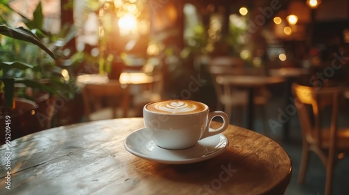 a pleasant coffee break in a cozy cafe.