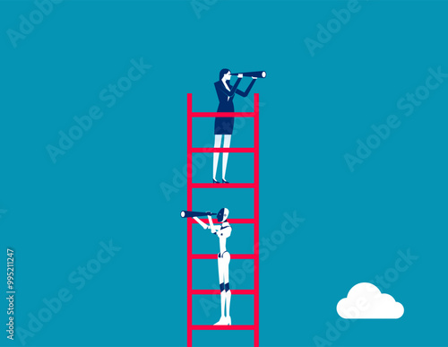 Robot. Finding business success opportunities with the use of artificial intelligence, Artificial intelligence supports business success