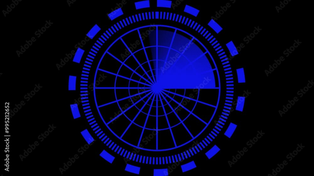 Radar loop with Alpha Matte, Digital blue radar with targets on monitor in searching. Air search . Military search system . Navigation interface . Navy sonar. Head up display Radar loop with Alpha Matte, Digital blue radar with targets on monitor in searching. Air search . Military search system . Navigation interface . Navy sonar. Head up display