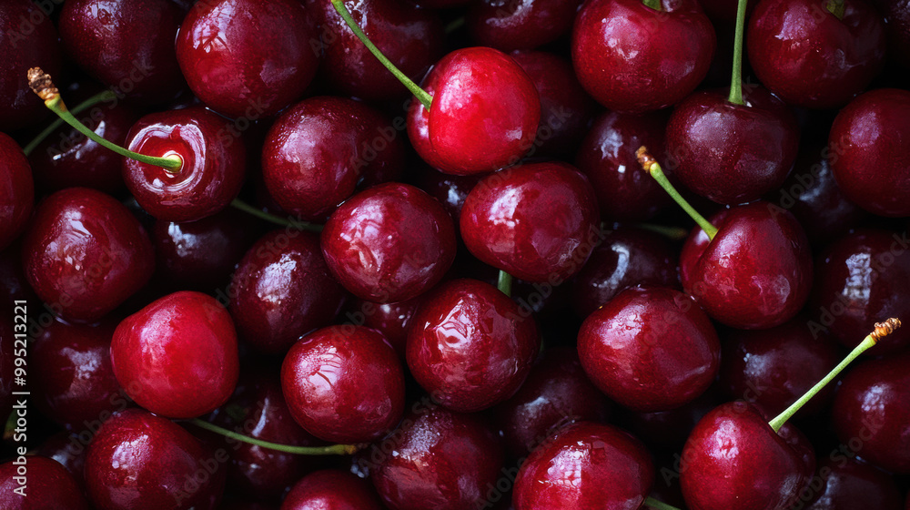 Fresh cherries are vibrant, juicy, and rich in color, showcasing their natural appeal. These cherries are perfect for desserts, snacks, or healthy eating Fresh cherries are vibrant, juicy, and rich in color, showcasing their natural appeal. These cherries are perfect for desserts, snacks, or healthy eating