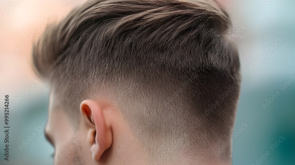 Closeup of a classic Ivy League haircut showcasing the neat tapered sides and back with a slightly longer top that creates a refined and professional look for stylish gentlemen Closeup of a classic Ivy League haircut showcasing the neat tapered sides and back with a slightly longer top that creates a refined and professional look for stylish gentlemen