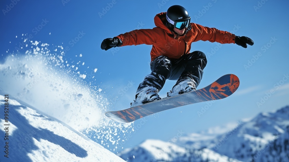 Extreme Snowboarder Shredding Tricks in USA Terrain Park - Action-Packed Winter Sports Adventure Extreme Snowboarder Shredding Tricks in USA Terrain Park - Action-Packed Winter Sports Adventure
