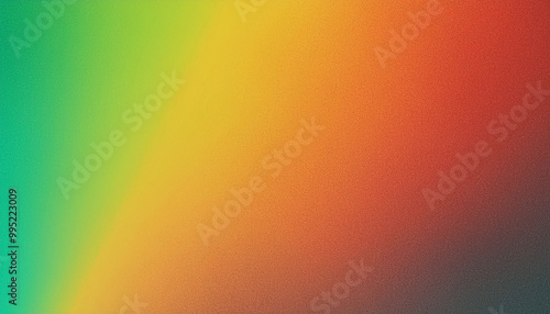 Abstract gradient, vibrant rainbow colors, smooth transition, green to yellow to orange to red