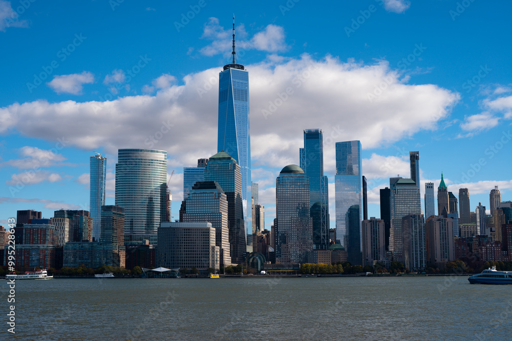 Obraz premium New York City skyline, cityscape of Manhattan in USA.