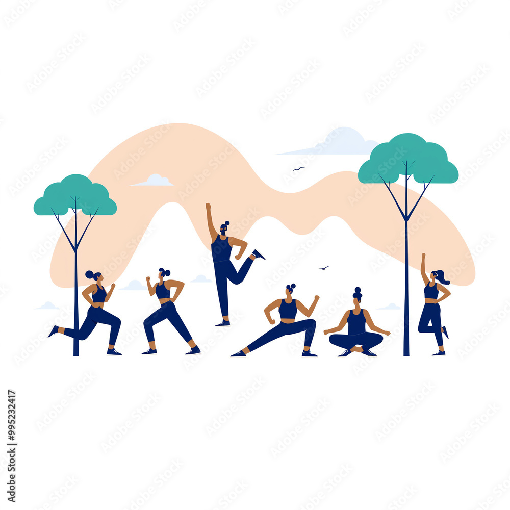 World Health Day. i.llustration tempale with leading an active healthy lifestyle. Design element. World Health Day. i.llustration tempale with leading an active healthy lifestyle. Design element.