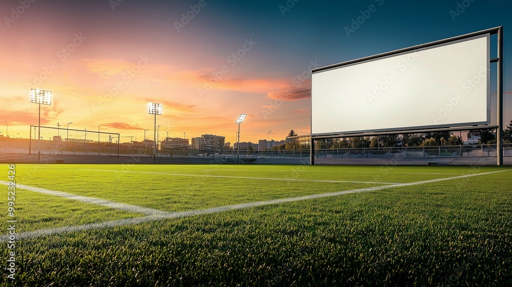 Obraz premium Large Blank Advertising Space at Sunset