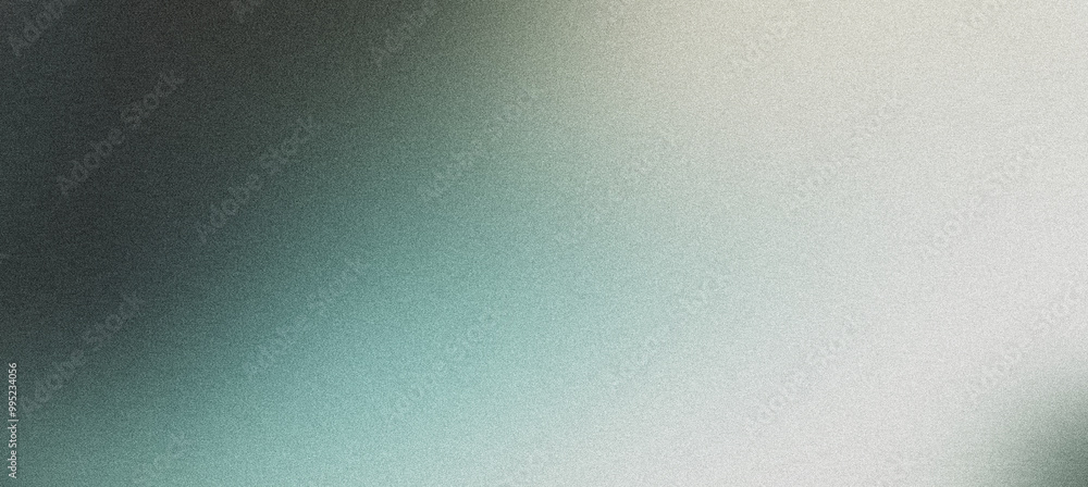Grainy blue green gradient background is fading to white in the upper right corner