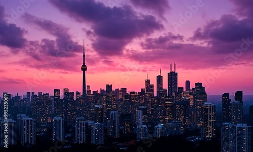 Toronto Skyline at Sunset