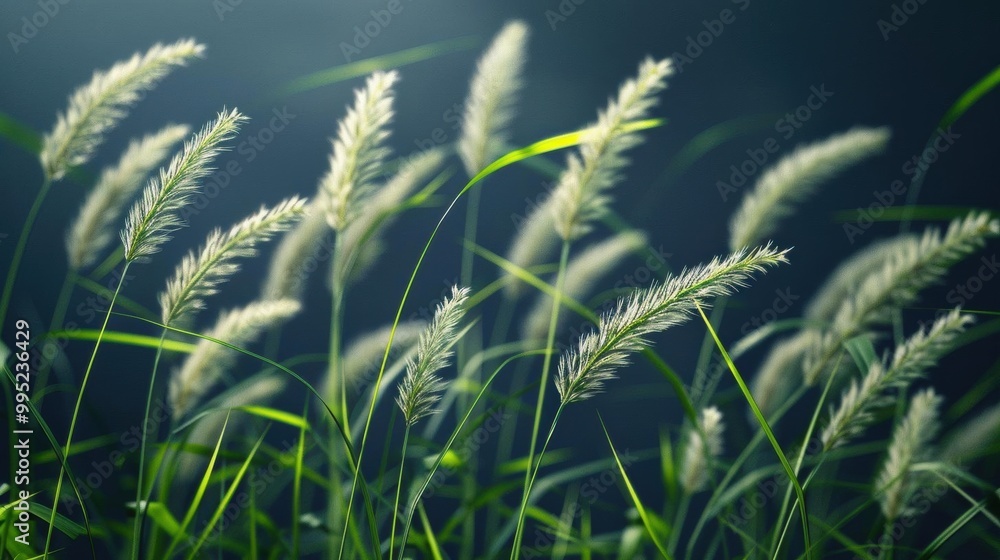 Whispers of Nature. Delicate, airy, and feathery grass blades, plant texture concept Whispers of Nature. Delicate, airy, and feathery grass blades, plant texture concept