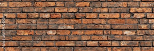 Seamless of Vintage exposed brown and red old brick wall. Brickwork textured background and long brown banner. , isolated on white background, , copy space for text,